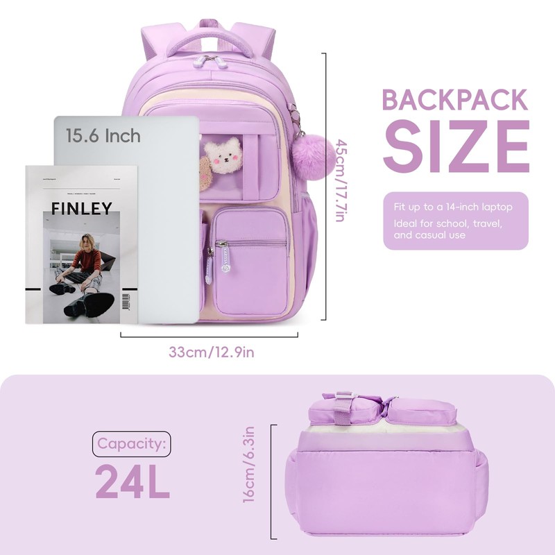 Amythe School Bag Girls Backpack School Girls Breathable School Backpack