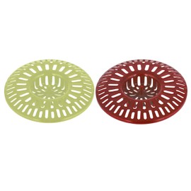 Bathroom Plastic Basket Cover 3 inches - Pack of 2 - Kitchen Drain Stopper Trap - Catcher for Sink - Shower Hair Strainers - Srainer for Bathtub