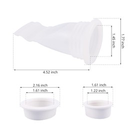 HLZC Drain Backflow Preventer, One Way Valve, Adjustable Silicone Sink Floor Drain Trap for Pipes Tubes in Toilet Bathroom Kitchen (White-10)