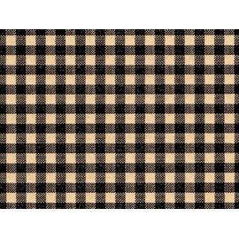 BLACK GINGHAM Kraft Tissue Paper120~20"x30" Half Ream Tissue Prints (2 unit, 120 pack per unit.)