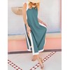 Hooever Women's 2 Piece Sets Boho Color Block Sleeveless Maxi