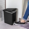 Sterilite 2.7 Gallon Rectangular Step On Kitchen Trash Bin Plastic