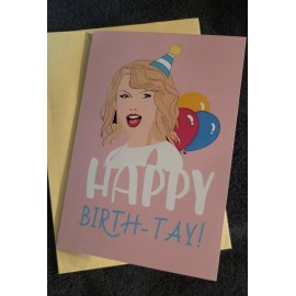 Taylor Swift Blank Inspired Blank Birthday Card