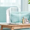 2.11gal Mini Fridge Lifestyle Mirrored Door LED Light Makeup Mirror
