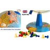 TOPGLOBE 20cm Illuminated Globe - English Map - Modern Political