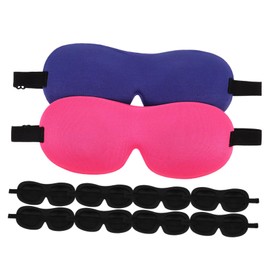 FOMIYES 10PCS Sleep Eye Mask Breathable Blackout Blindfold for Travel No Nose Comfortable Eye Masks for Men Women Lightweight and Portable for Airplane Use