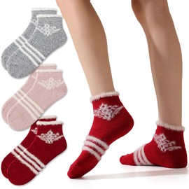 Fszsaa Merino Wool Low Ankle Socks For Women Knit Warm Fuzzy Socks Casual Home Socks Winter