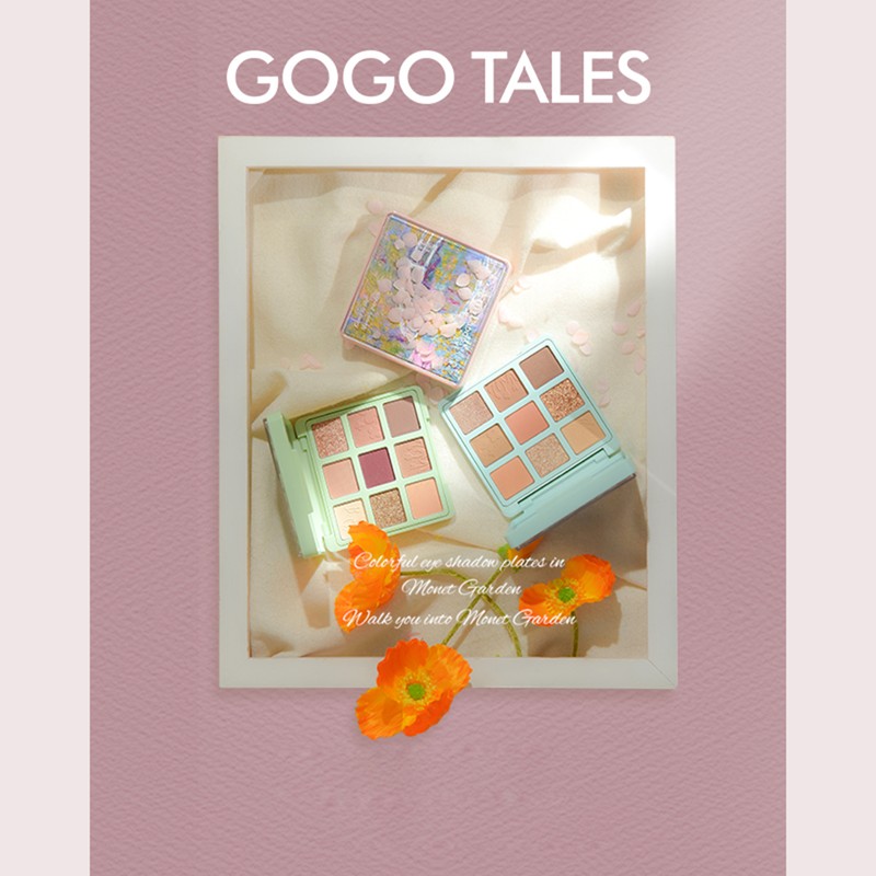 gogotales 9 Colors Eyeshadow Palette High Pigmented Glitter Matte Eyes