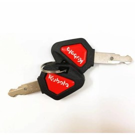 Kubota 2 Kubota Skid Steer Track Loader Mini Excavator Ignition Keys with Red Logo 459A