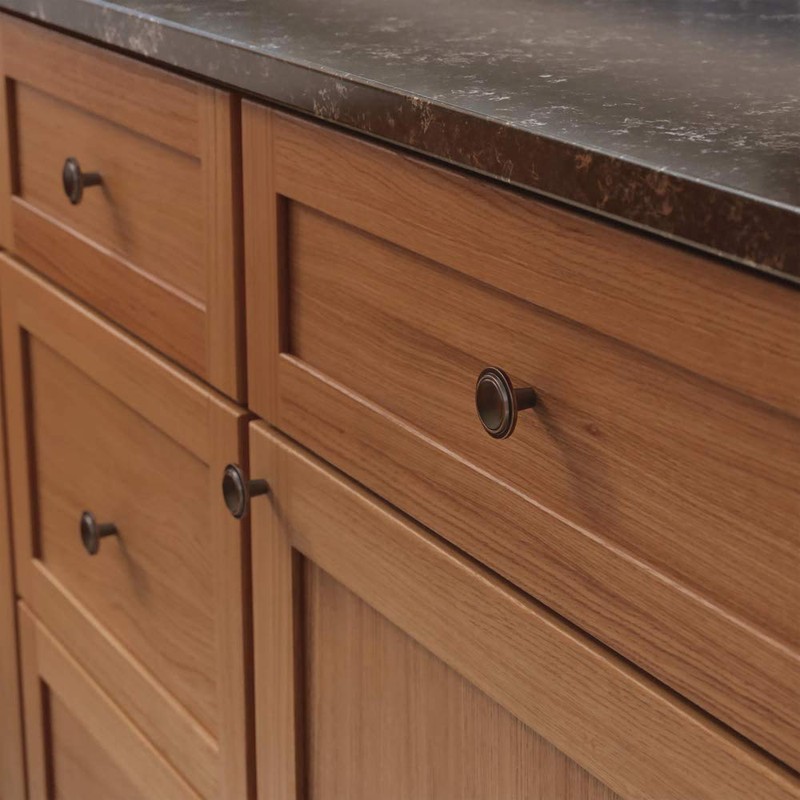 Liberty P40052L-VBR-U 1-1/4-Inch Top Ring Round Knob, 2-Pack, Venetian Bronze