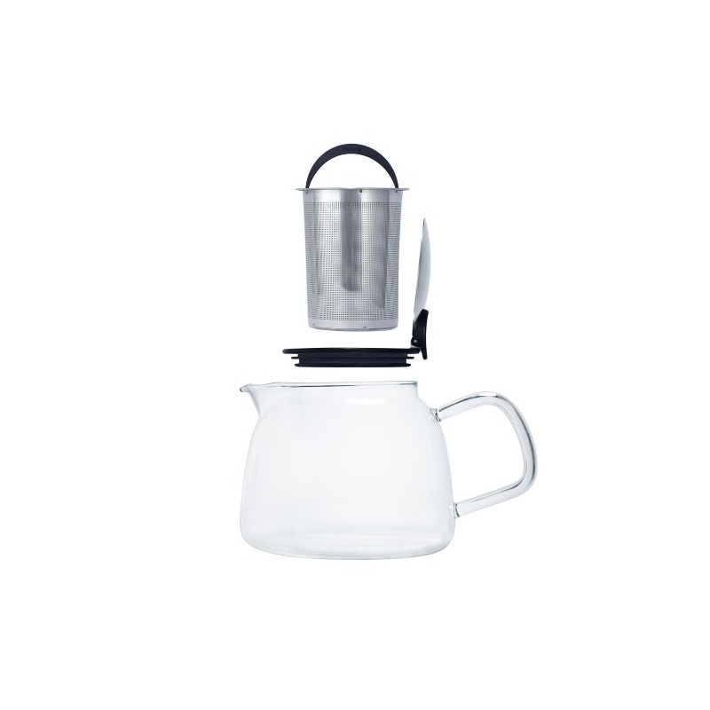 Forlife Bell Glass Teapot with Basket Infuser, 24-Ounce/730ml, Lime