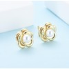 Silver Stud Earrings for Women Grils, Gold Hypoallergenic Camellia Flower