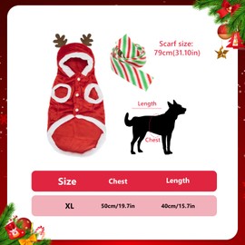Christmas Outfits for Dogs, Christmas Jumper for Cat Medium Winter Warmth, Puppy Christmas Jumper Pet Home Outing, Dog Clothes Vest Pet Holiday New Year Costume Gift A6-CWYFDWJ