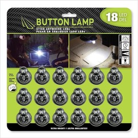 Panther Vision Button LAMP Adhesive LEDs Light Package - Lightweight, Ultra Small, Ultra Bright LED Utility Lights (18 Pack)