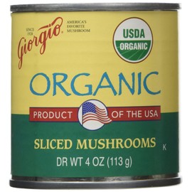 Giorgio Sliced Mushrooms Organic 12/4 Oz. Cans USA Product