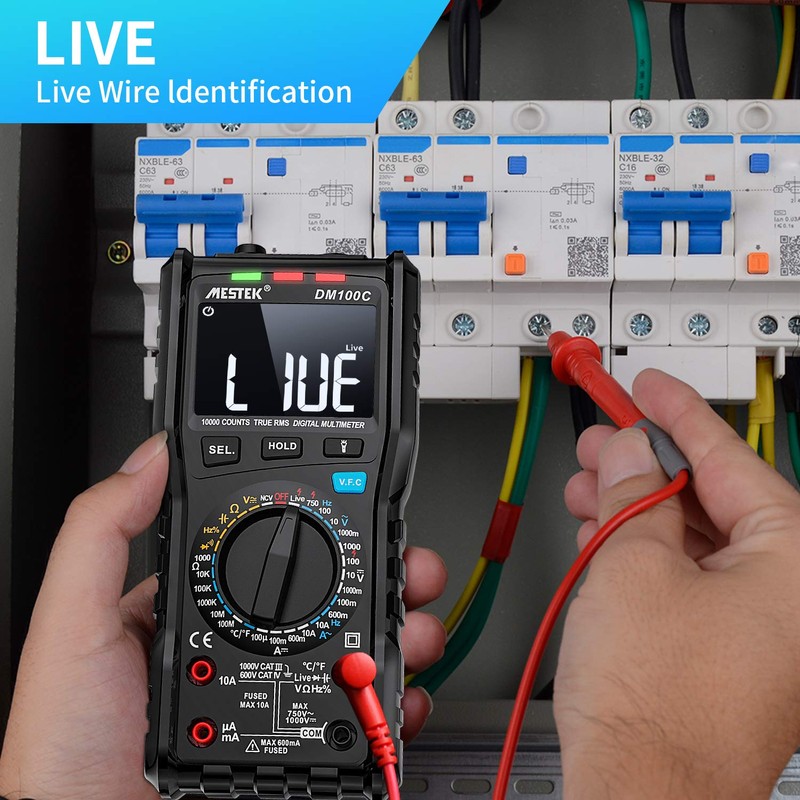 Digital Multimeter Voltage Tester AC DC Current Electric Meter MESTEK