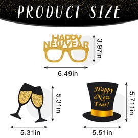 Hying 41PCS 2025 Photo Booth Props for Birthday Party, Party Photo Booth Prop Kit for Photoshoot Weddings Graduation Party New Years Eve Party Supplies 2025