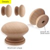 20Pcs Wooden Cabinet Knobs Unfinished Wood Knobs for Dresser Mushroom