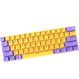 Mosptnspg CJXSP PBT 61 Keycaps 60 Percent, Gaming Keycaps OEM Profile Backlit Keycap Set for 60 Percent Cherry MX Mechanical Keyboard ，Only keycaps (Marigold)