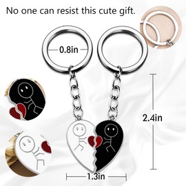 Ikacvb Valentines Day Gifts For Her Him Cute Couple Matching Keychains His And Hers Gifts Girlfriend Boyfriend Anniversary Engagement Gift Ideas Couples Birthday Christmas Wedding Stuff