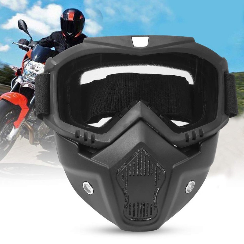 Motorcycle Goggles with Mask Outdoor Riding Cycling Removable Protective Goggles