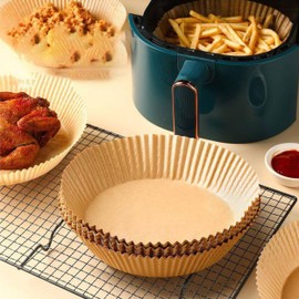 120 Disposable Air Fryer Liners Round Greaseproof Parchment Paper Sheets 20cm
