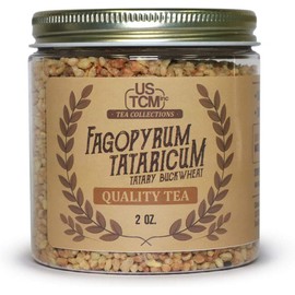 USTCM Roasted Buckwheat Tea Tartary Buckwheat Tea Fagopyrum Tataricum Bitter Buckwheat Soba Tea Ku Qiao Cha 100% Natural (2oz)