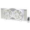 EUROSTAR Twin Window Fan, White, 37"