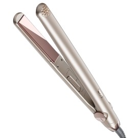 TYMO Flat Iron Hair Straightener - Titanium Hair Straighteners for Women, 1 Inch Professional Travel Flat Iron, Portable Straightener and Curlers with 10s Heat Up, 32 Temp, Dual Voltage & LED Display
