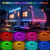 16.4FT RV Awning Lights with App / Remote Control, 12V