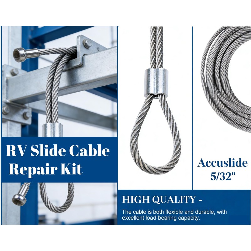 HCLLPS Universal 304 Stainless Steel Accuslide Cable Repair Kit 22305,