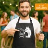 MoonWorks BBQ Apron for Men with Grilling Bear - Bear