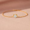 STORYJEWELLERY Sterling Silver Cat Bracelet for Women, 18K Gold Plated