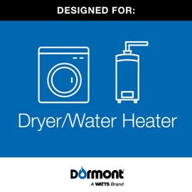 Dormont Safety-Shield 20C-3132-48B Coated Stainless Steel Standard Gas Appliance Connector 1/2 Inch Outer Diameter 3/8 Inch Inner Diameter, 1/2 Inch MIP & 1/2 Inch FIP, 48 Inches