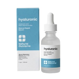 natural outcome Suero Facial De Ácido Hialurónico | Suero Facial Antiedad Con Vitamina B5 | Reduce Líneas De Expresión Y Arrugas | Suero Hidratante Rescue Repair Para El Cuidado De La Piel | 28 Ml