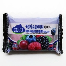 Seongwon Raspberry Blueberry Exfoliating Soap-WFHDB7W / 성원복분자블루베리때비누-WFHDB7W