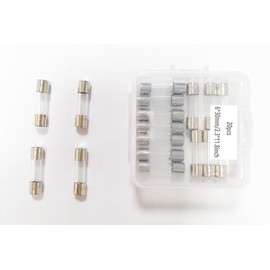 Vigor Source 315MA 250V Slow-Blow Glass Fuse, 6mm x 30mm, White, 20/Pack