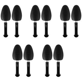 Happysnow 5 Pairs Practical Plastic Length Adjustable Men's Shoe Tree Stretcher Boat Holder Organisers (5 Pairs Black), black