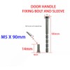 M5 x 90mm Chrome Door Handle Pozi Screws with Security