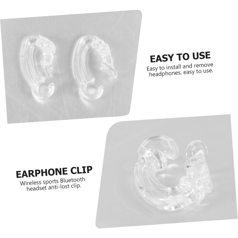 jojofuny 6pcs Lost Earphone Hooks for Wireless Earphone Clips Unique