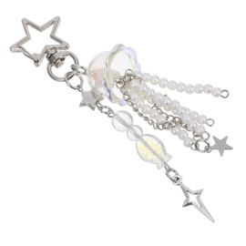 BESPORTBLE Cute Jellyfish Keychain Pendant Decorative Bag Charm for Women Beads Design for Durable Material
