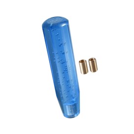 REPAIROCK Gear Shift Knob Stick, 20cm Faux Crystal Transparent Bubble Gear Shifter Universal for Manual Transmission Vehicle Durable Acrylic Blue with Adapter Auto Replacement Parts