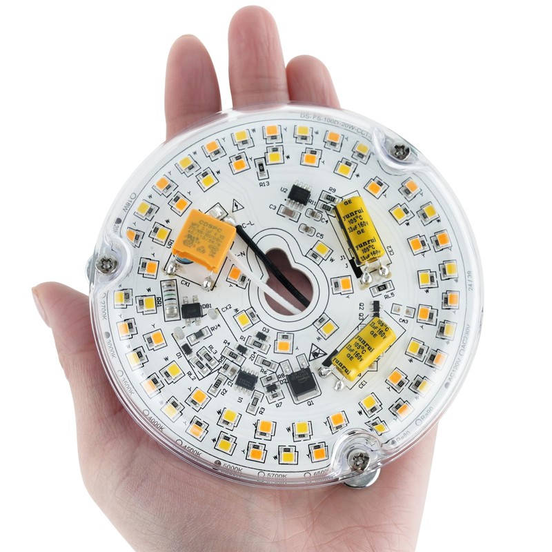 HAOLEDI 4" 20W LED Ceiling Fan Light Retrofit Kit, Ceiling