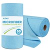 AIDEA Microfiber Cleaning Cloth Roll, Blue Shop Towels 55 Sheets