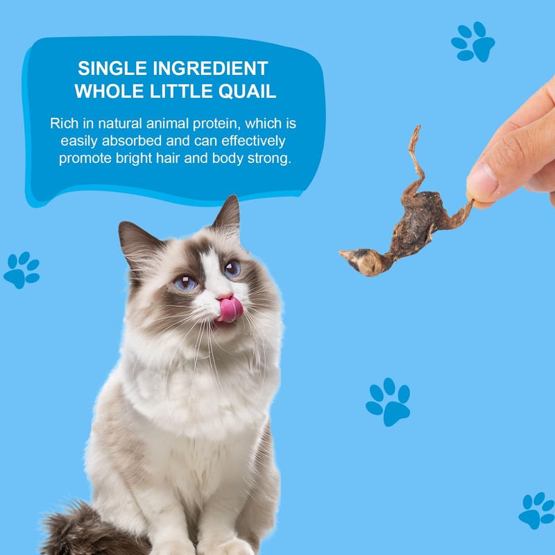 Freeze Dried Little Quail - Single Ingredient Cat and Dog