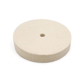 sourcing map 5 Inch Diameter 20 mm Thick Felt Round Car Polishing Wheel Pad White DE de