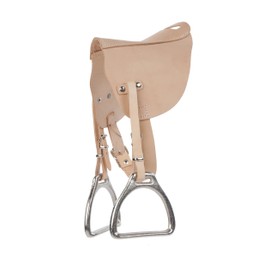 Helga Kreft Helga Kreft50036 30 x 20 x 6 cm Natural Saddle with Stirrups for Rocking Horse