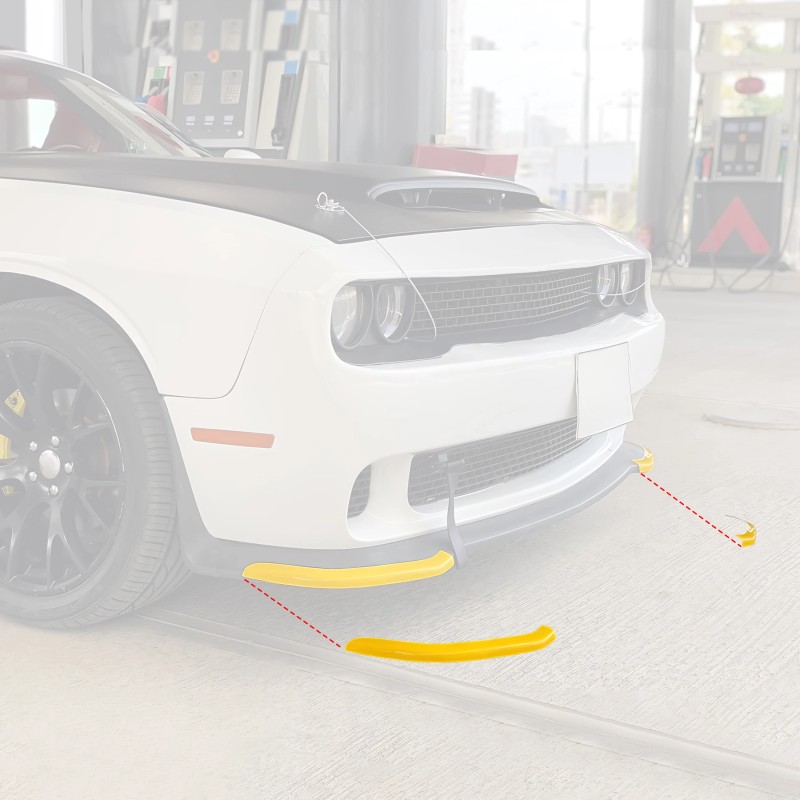 Front Lip Protector Compatible for 2008-2023 Dodge Challenger SRT Hellcat