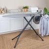 Household Essentials Wide Mega Ironing Board 4-Leg, Steel Top Pressing