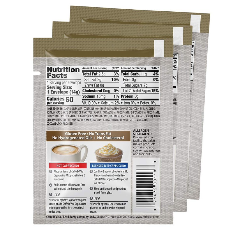 Caffe D'Vita White Chocolate Cappuccino Mix - Coffee Mix, Gluten